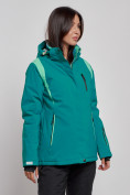 Купить Горнолыжная куртка женская зимняя темно-зеленого цвета 2305TZ, фото 2