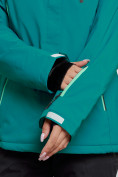 Купить Горнолыжная куртка женская зимняя темно-зеленого цвета 2305TZ, фото 5