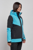 Купить Горнолыжная куртка женская зимняя голубого цвета 2306Gl, фото 2