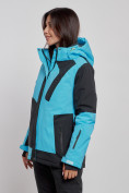 Купить Горнолыжная куртка женская зимняя голубого цвета 2306Gl, фото 3