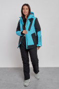 Купить Горнолыжная куртка женская зимняя голубого цвета 2306Gl, фото 8