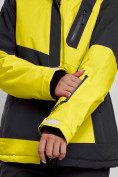 Купить Горнолыжная куртка женская зимняя желтого цвета 2306J, фото 6
