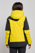 Купить Горнолыжная куртка женская зимняя желтого цвета 2306J, фото 4