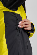 Купить Горнолыжная куртка женская зимняя желтого цвета 2306J, фото 7