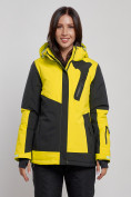Купить Горнолыжная куртка женская зимняя желтого цвета 2306J