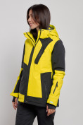 Купить Горнолыжная куртка женская зимняя желтого цвета 2306J, фото 2