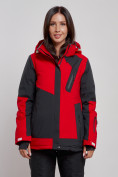 Купить Горнолыжная куртка женская зимняя красного цвета 2306Kr