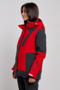 Купить Горнолыжная куртка женская зимняя красного цвета 2306Kr, фото 2