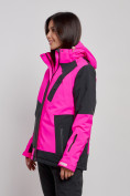 Купить Горнолыжная куртка женская зимняя розового цвета 2306R, фото 2