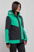 Купить Горнолыжная куртка женская зимняя зеленого цвета 2306Z, фото 2