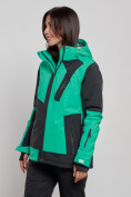Купить Горнолыжная куртка женская зимняя зеленого цвета 2306Z, фото 3