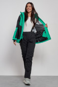 Купить Горнолыжная куртка женская зимняя зеленого цвета 2306Z, фото 9