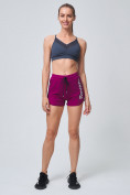 Купить Спортивные женские шорты малинового цвета 212308M, фото 2