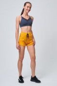 Купить Спортивные женские шорты желтого цвета 212308J, фото 3