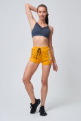 Купить Спортивные женские шорты желтого цвета 212308J, фото 2