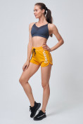 Купить Спортивные женские шорты желтого цвета 212308J, фото 4