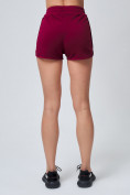 Купить Спортивные женские шорты бордового цвета 212308Bo, фото 9