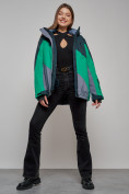 Купить Горнолыжная куртка женская зимняя большого размера черного цвета 2308Ch, фото 10