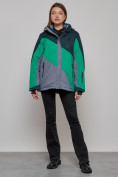 Купить Горнолыжная куртка женская зимняя большого размера черного цвета 2308Ch, фото 11