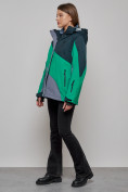 Купить Горнолыжная куртка женская зимняя большого размера черного цвета 2308Ch, фото 12