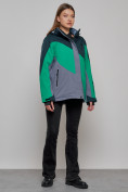 Купить Горнолыжная куртка женская зимняя большого размера черного цвета 2308Ch, фото 13