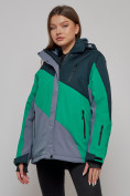 Купить Горнолыжная куртка женская зимняя большого размера черного цвета 2308Ch, фото 2
