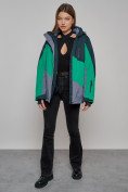Купить Горнолыжная куртка женская зимняя большого размера черного цвета 2308Ch, фото 8