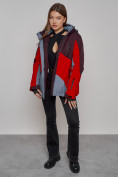 Купить Горнолыжная куртка женская зимняя большого размера красного цвета 2308Kr, фото 10