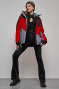 Купить Горнолыжная куртка женская зимняя большого размера красного цвета 2308Kr, фото 11