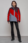 Купить Горнолыжная куртка женская зимняя большого размера красного цвета 2308Kr, фото 17