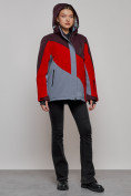 Купить Горнолыжная куртка женская зимняя большого размера красного цвета 2308Kr, фото 19