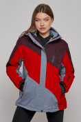Купить Горнолыжная куртка женская зимняя большого размера красного цвета 2308Kr, фото 3