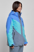 Купить Горнолыжная куртка женская зимняя большого размера синего цвета 2308S, фото 3