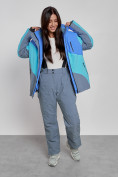 Купить Горнолыжная куртка женская зимняя большого размера синего цвета 2308S, фото 9