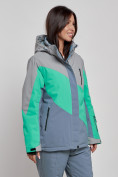 Купить Горнолыжная куртка женская зимняя большого размера серого цвета 2308Sr, фото 2