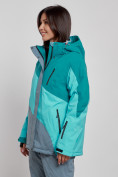 Купить Горнолыжная куртка женская зимняя большого размера темно-зеленого цвета 2308TZ, фото 2