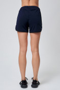 Купить Спортивные женские шорты big size темно-синего цвета 212311TS, фото 4