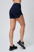 Купить Спортивные женские шорты big size темно-синего цвета 212311TS, фото 5