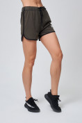 Купить Спортивные женские шорты big size цвета хаки 212311Kh, фото 2