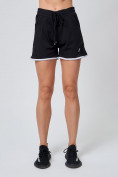 Купить Спортивные женские шорты big size черного цвета 212312Ch
