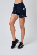 Купить Спортивные женские шорты big size темно-синего цвета 212312TS, фото 3
