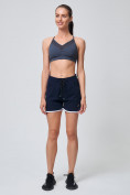 Купить Спортивные женские шорты big size темно-синего цвета 212312TS, фото 6