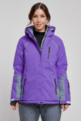Купить Горнолыжная куртка женская зимняя фиолетового цвета 2316F
