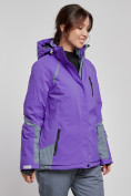 Купить Горнолыжная куртка женская зимняя фиолетового цвета 2316F, фото 2