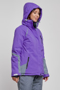 Купить Горнолыжная куртка женская зимняя фиолетового цвета 2316F, фото 6