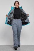 Купить Горнолыжная куртка женская зимняя голубого цвета 2316Gl, фото 11