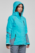 Купить Горнолыжная куртка женская зимняя голубого цвета 2316Gl, фото 7