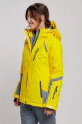 Купить Горнолыжная куртка женская зимняя желтого цвета 2316J, фото 2