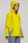 Купить Горнолыжная куртка женская зимняя желтого цвета 2316J, фото 6