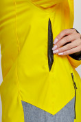 Купить Горнолыжная куртка женская зимняя желтого цвета 2316J, фото 9